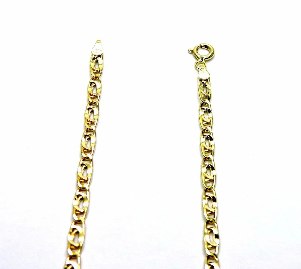 Collier Or Jaune 18K 750/1000 Chaîne Homme Unisexe Pernice Pinzée 50 Cm