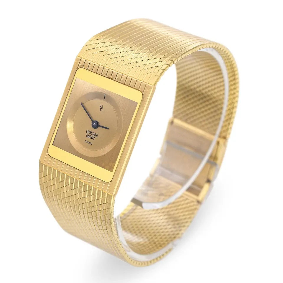 Montre femme Concord Delirium Scarface or jaune 18 carats quartz ultra-mince-