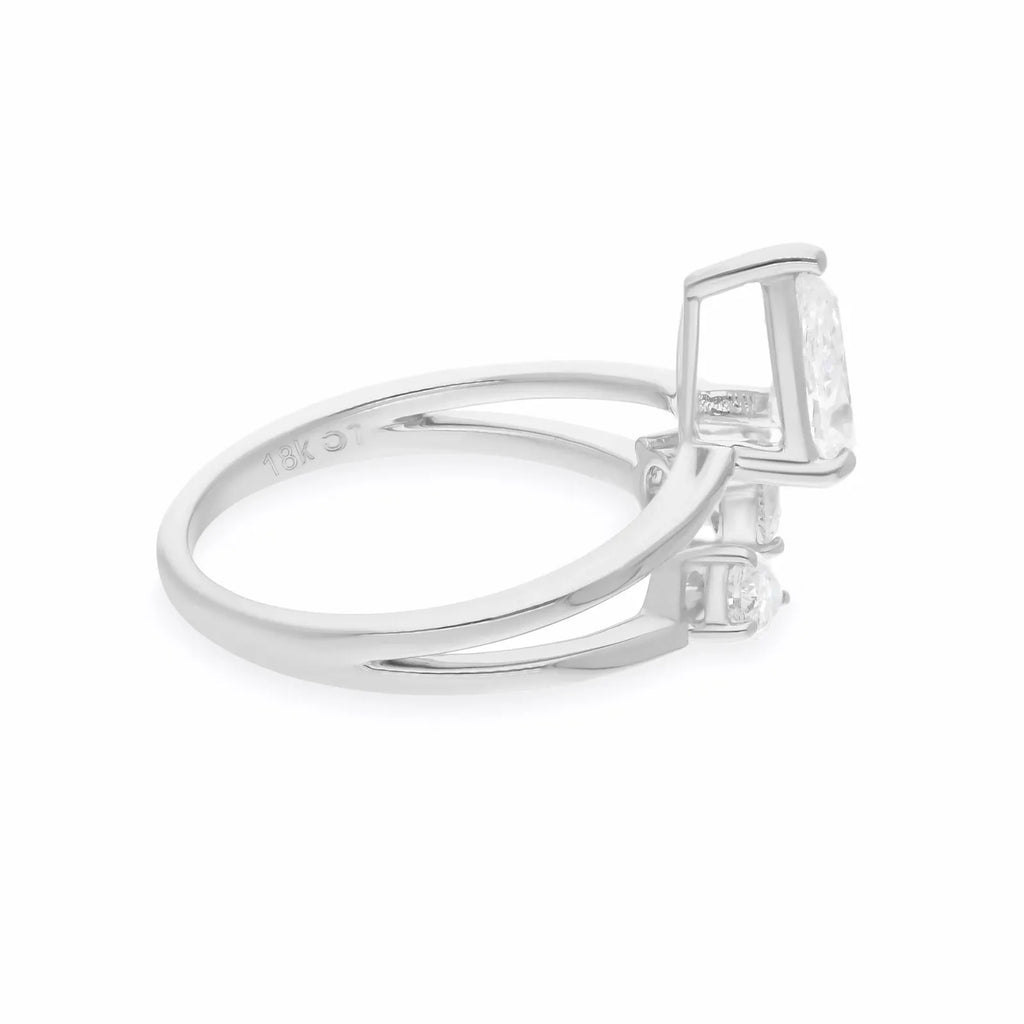 Bague En Diamant Rond De 1,16 Ct Naturel SI/H En Or Blanc 18k Cadeau