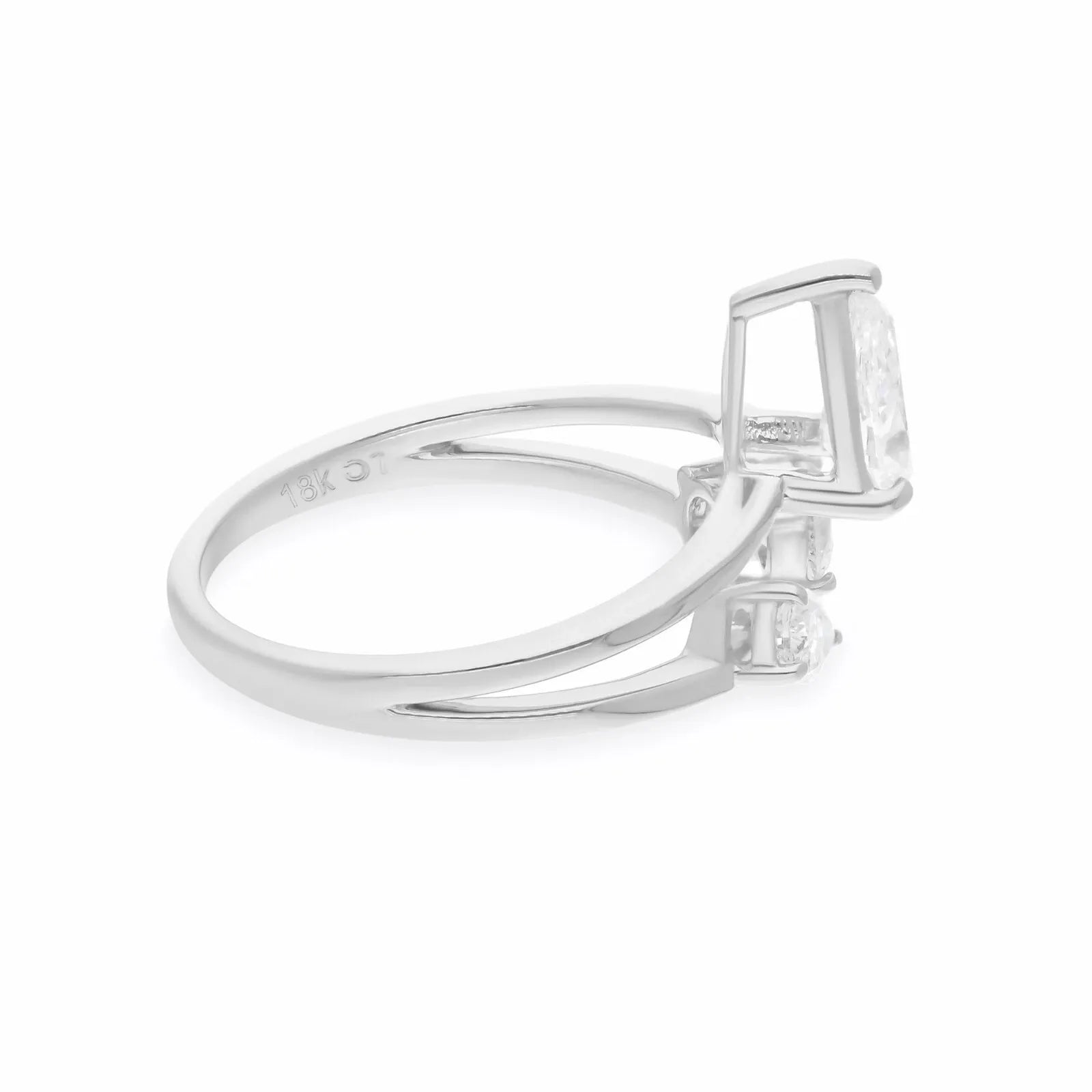 Bague En Diamant Rond De 1,16 Ct Naturel SI/H En Or Blanc 18k Cadeau