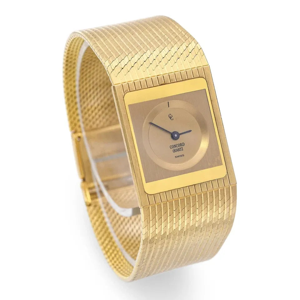 Montre femme Concord Delirium Scarface or jaune 18 carats quartz ultra-mince-