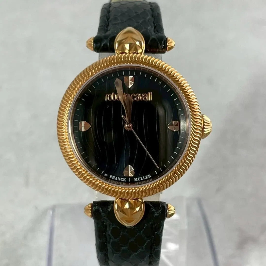 Montre femme Roberto Cavalli by Franck Muller 1L071 noir or édition limitée-