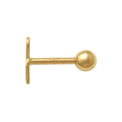 14K or Massif Feuille Forme Nez/Oreille Piercings Été Bijoux Pour Femme