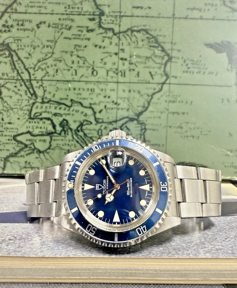 Tudor Submariner 79090 bleu homme - vintage années 1990 - 40 mm - boîte Tudor + papiers