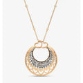 Collier pendentif cœur Crivelli Ricami en or rose 18 carats et diamants blancs et brun