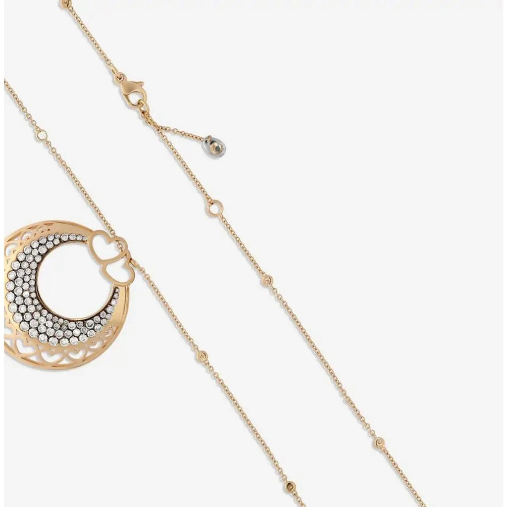 Collier pendentif cœur Crivelli Ricami en or rose 18 carats et diamants blancs et brun