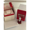 Montre femme Omega Constellation or 18 carats et lunette diamant acier série complète 2003