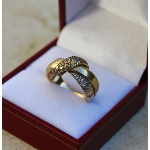 Bague noeud en or jaune 18 carats