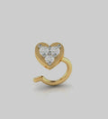 Clou De Nez En Or Massif 14K Avec Diamant Cadeau D'Anniversaire