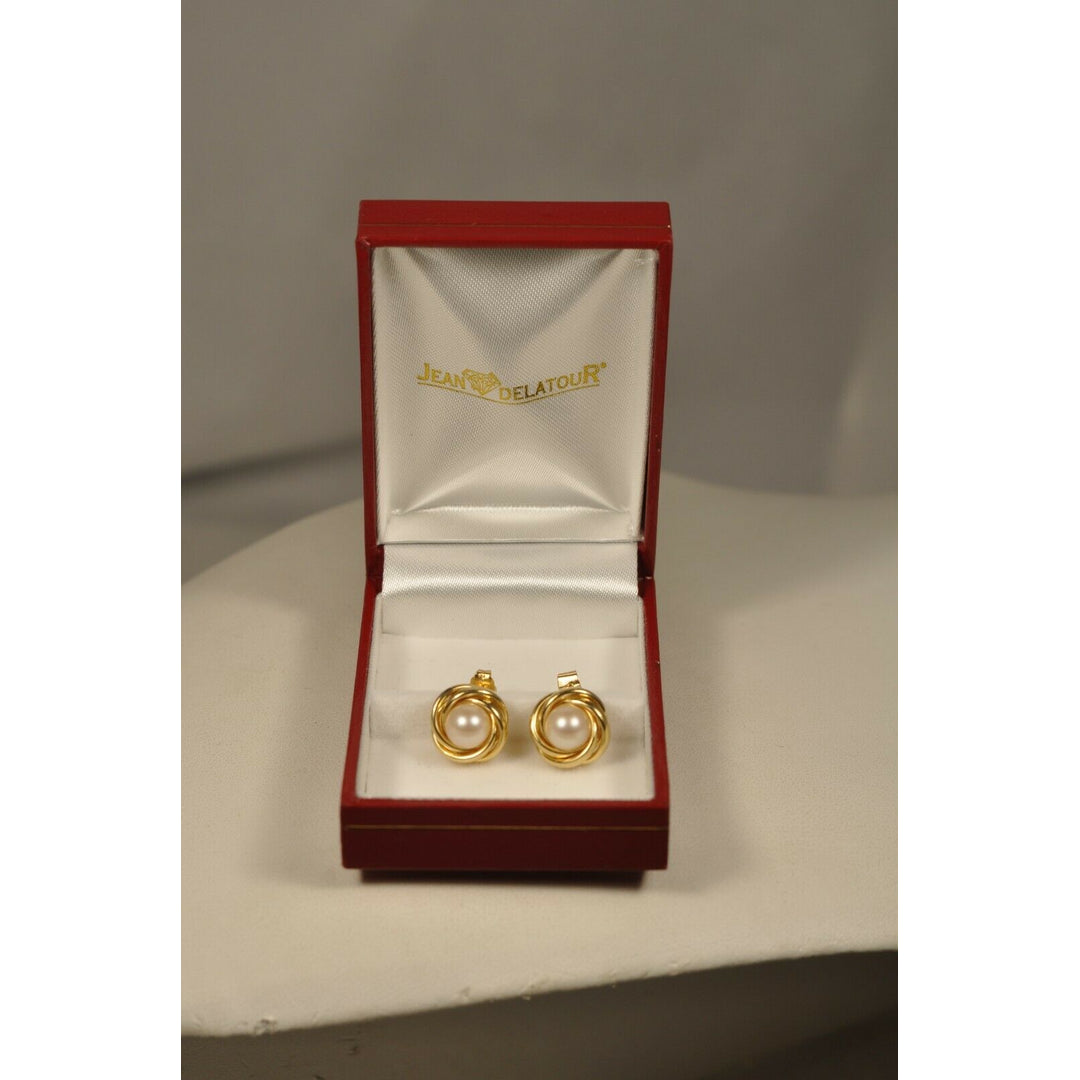 PAIRE BOUCLES D'OREILLES VINTAGE OR MASSIF 18K
