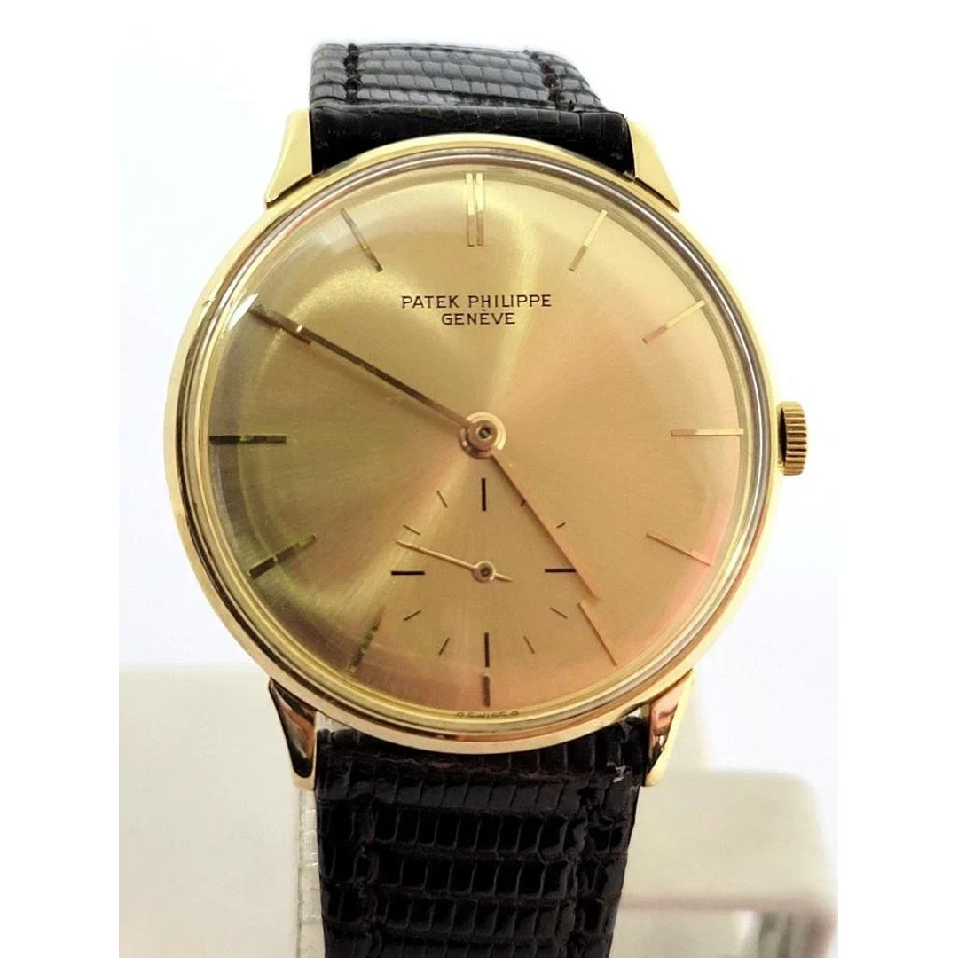 Montre vintage PATEK PHILIPPE CALATRAVA pour homme en or 18 carats